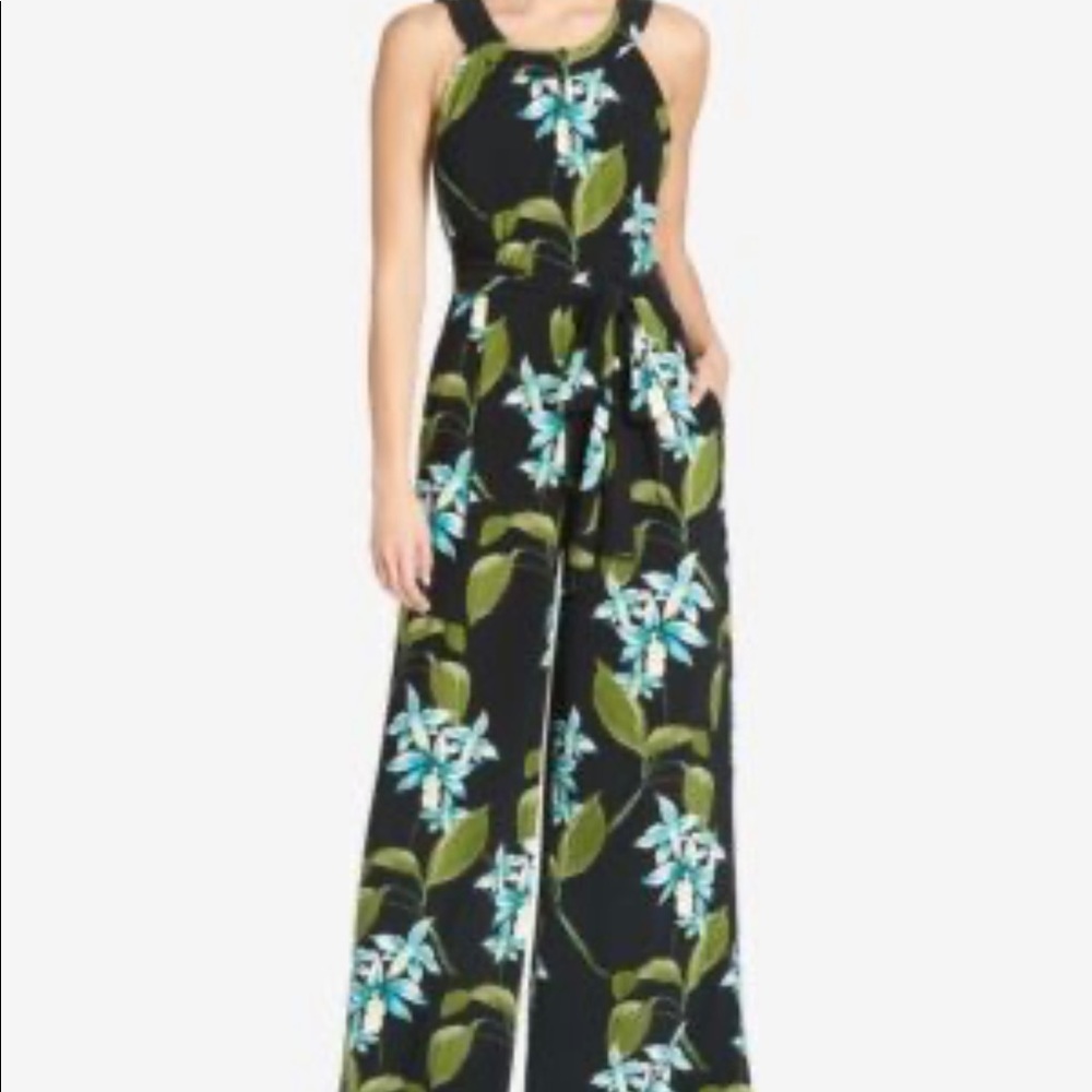 Tommy Helfiger Navy Floral Jumpsuit. Size 12. NWT